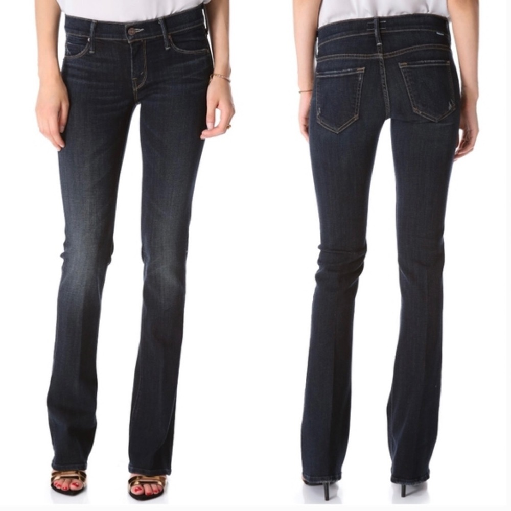 Mother The Runway Jeans Flared Jaded Dark Wash Sz 26